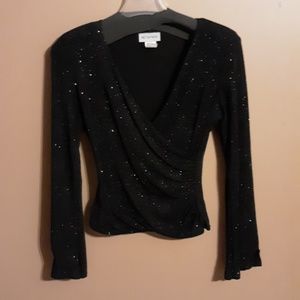 Stunning Black Glitter Top